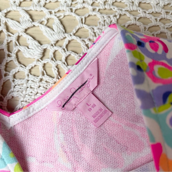 Lilly Pulitzer Girls L 8-10 Jam Out Colorful Fit & Flare 3/4 Sleeve Amelia Dress - Picture 6 of 8